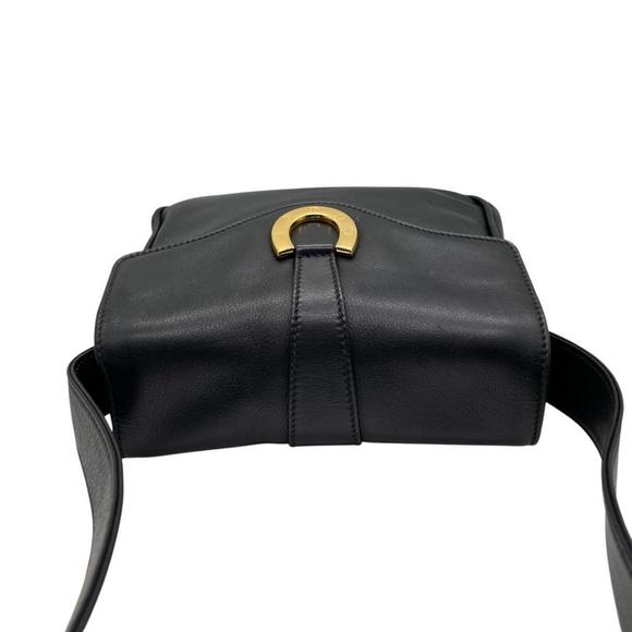 Vintage Gucci Horseshoe Shoulder Bag, Black, D2, Crossbody, Flap, Gold Hardwa... - Picture 8 of 16